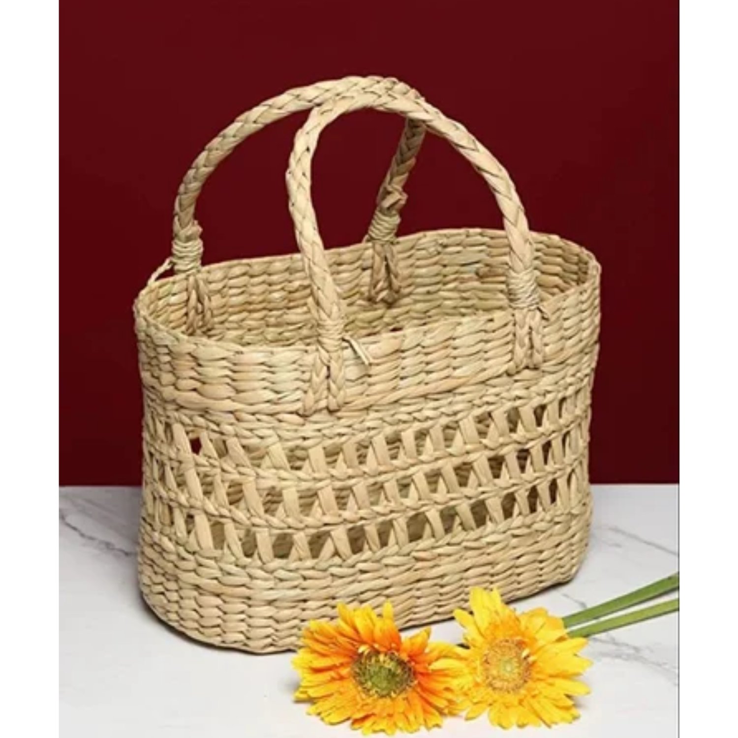 wholesale jute kauna straw handmade handbag handicraft ecofriendly
