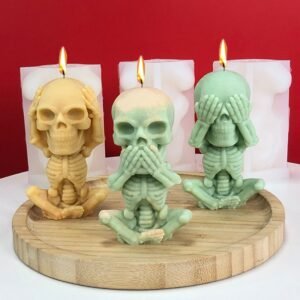 Creative Skull Man Candle Silicone Mold 3D Evil Devil Crafts Plaster Resin Making Tools DIY Soap Home Decor Halloween Party Gift
