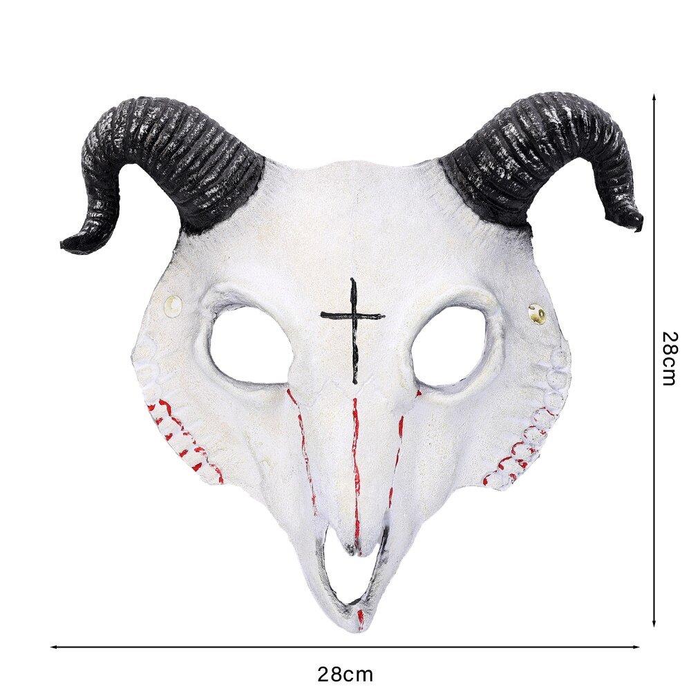 Halloween Skeleton Goat Horror Masks Skull Horror Demons Cosplay Dance Prom Carnival Party Props Roleplay Animal Mask for Adults - Image 6