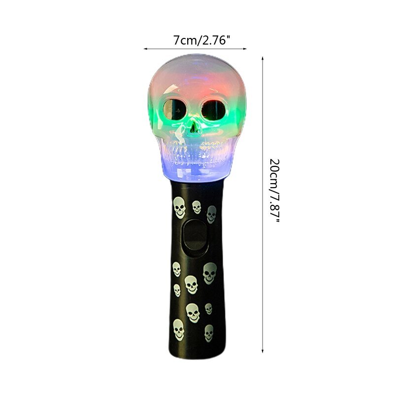 Handheld Light Up Wand Toys Halloween Adults Kids Cosplay Props Cute Ghost Pirate Skull Pumpkin Flashing Sticks Party Decoration - Image 6