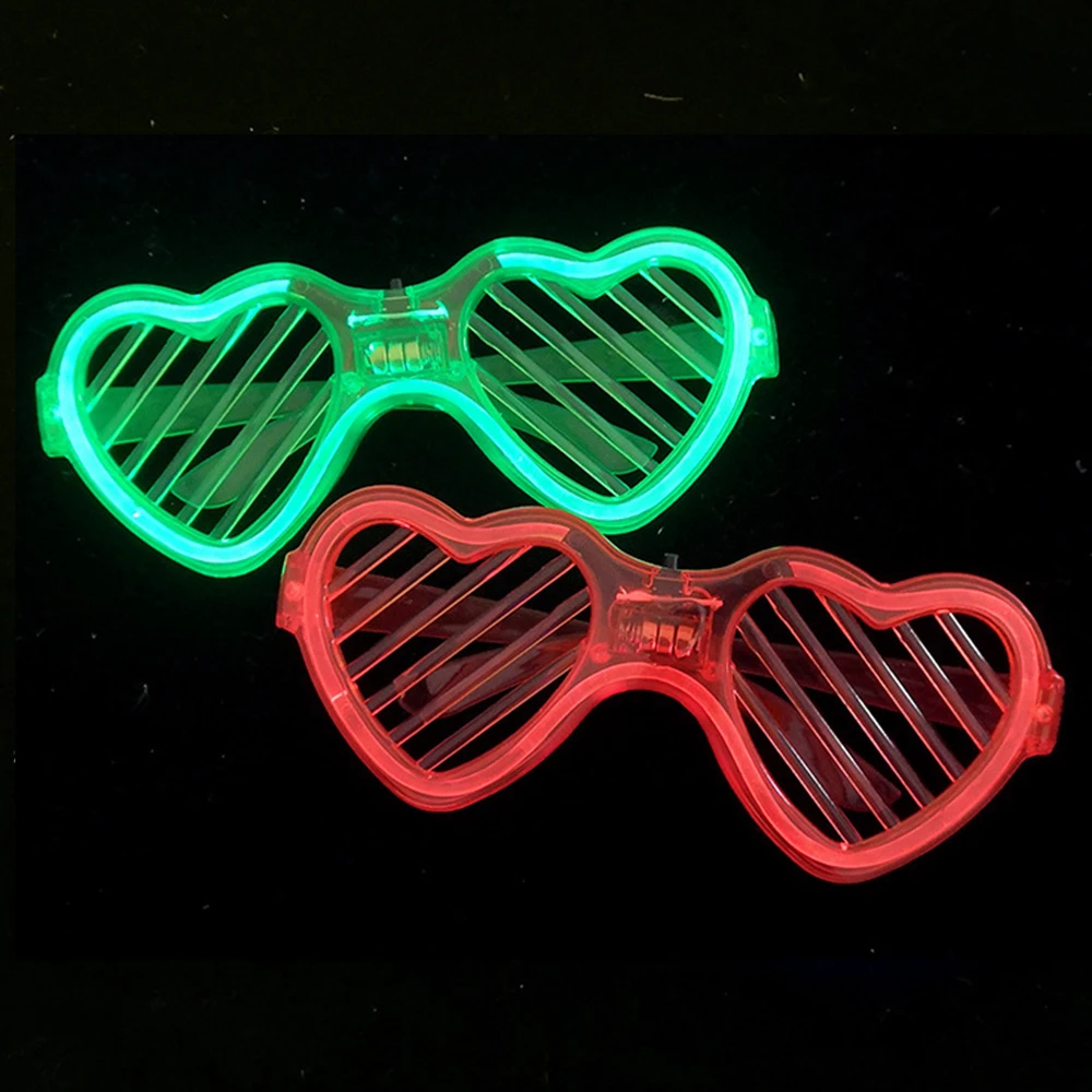 LED Luminous Glasses Love shape Halloween Glowing Neon Christmas Party Bril Flashing Light Glow Sunglasses Festival Supplies - Image 6