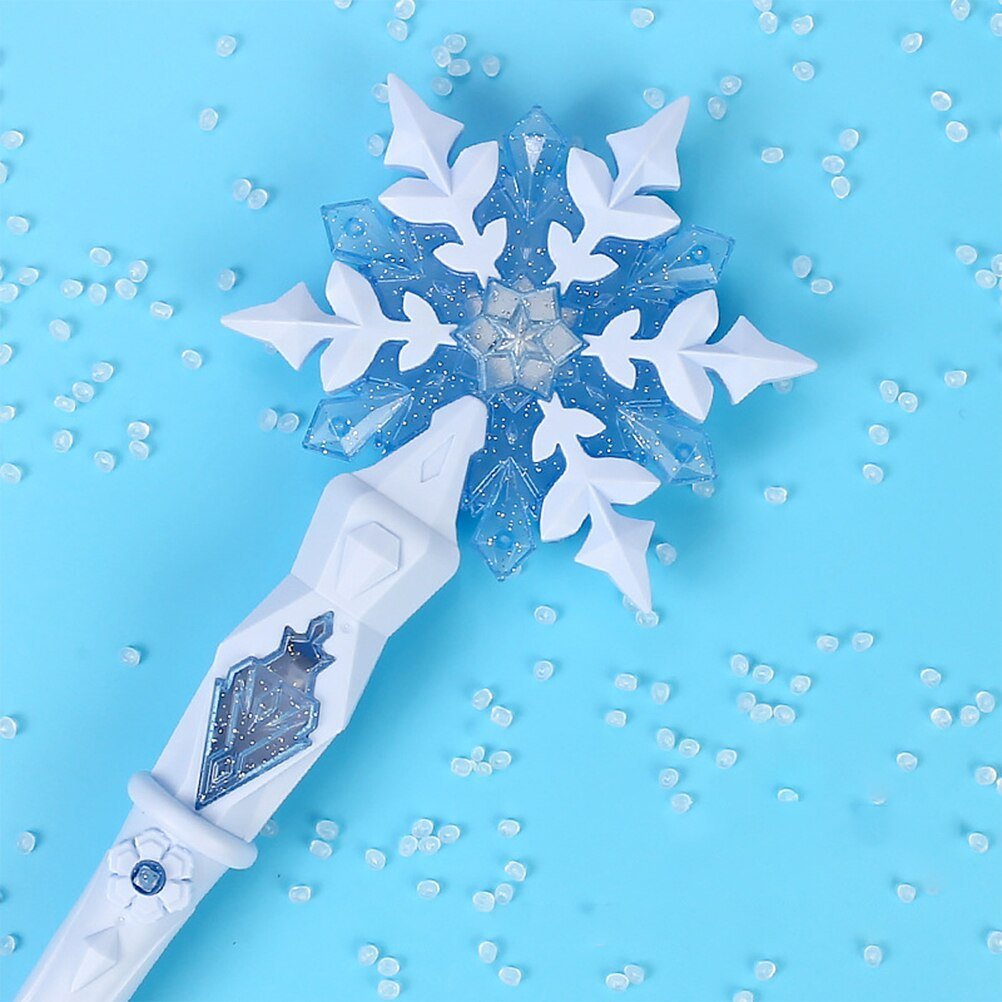Light Up Glow Snowflake Wand Kid Girl Cosplay Light Up Snowflake Wand Glow Snow Stick Glow Stick Princess Queen Role Play Wand - Image 4