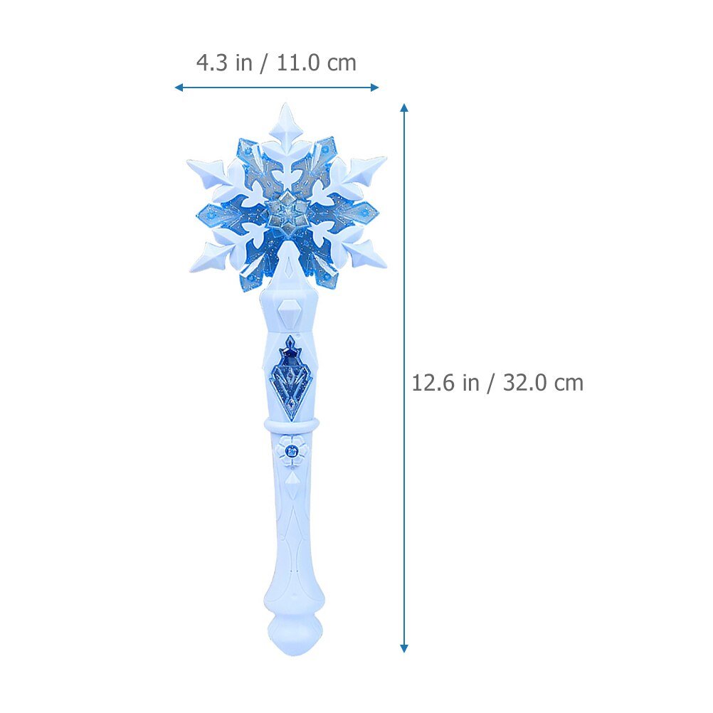 Light Up Glow Snowflake Wand Kid Girl Cosplay Light Up Snowflake Wand Glow Snow Stick Glow Stick Princess Queen Role Play Wand - Image 6