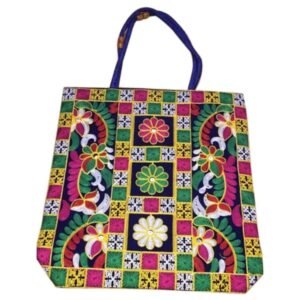 wholesale Embroidery Cotton kauna straw handmade handbag handicraft ecofriendly