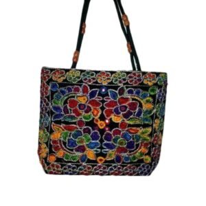 wholesale Embroidery Cotton kauna straw handmade handbag handicraft ecofriendly
