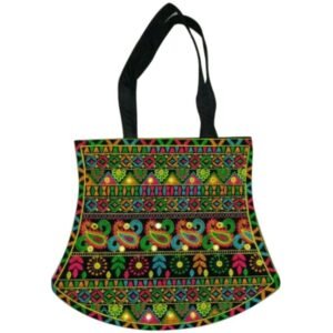 wholesale Embroidery Cotton kauna straw handmade handbag handicraft ecofriendly